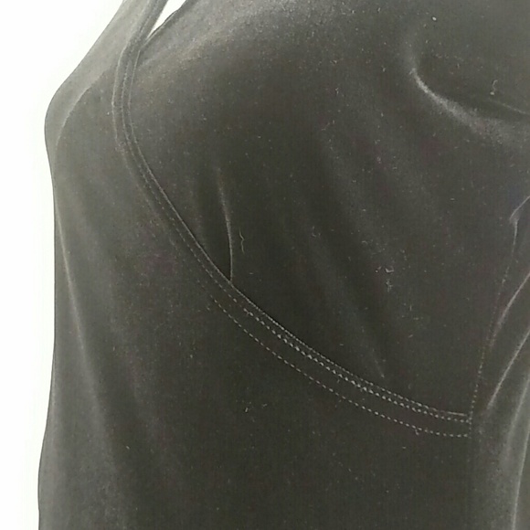 Vintage black velvet wrap top - Picture 5 of 7